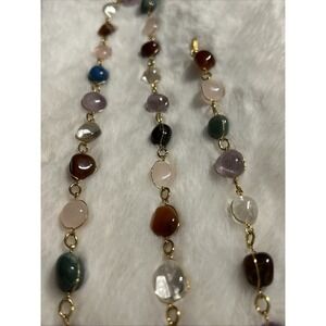Vintage Necklace Estate Fine Jewelry Pre-Owned Rose Quartz Agate Carnelian